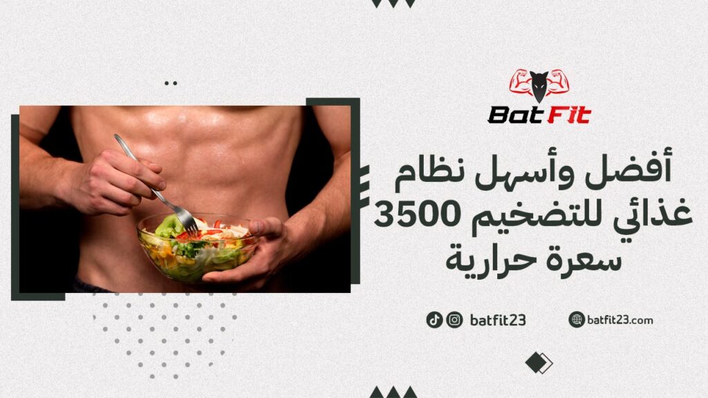 أفضل وأسهل نظام غذائي للتضخيم 3500 سعرة حرارية